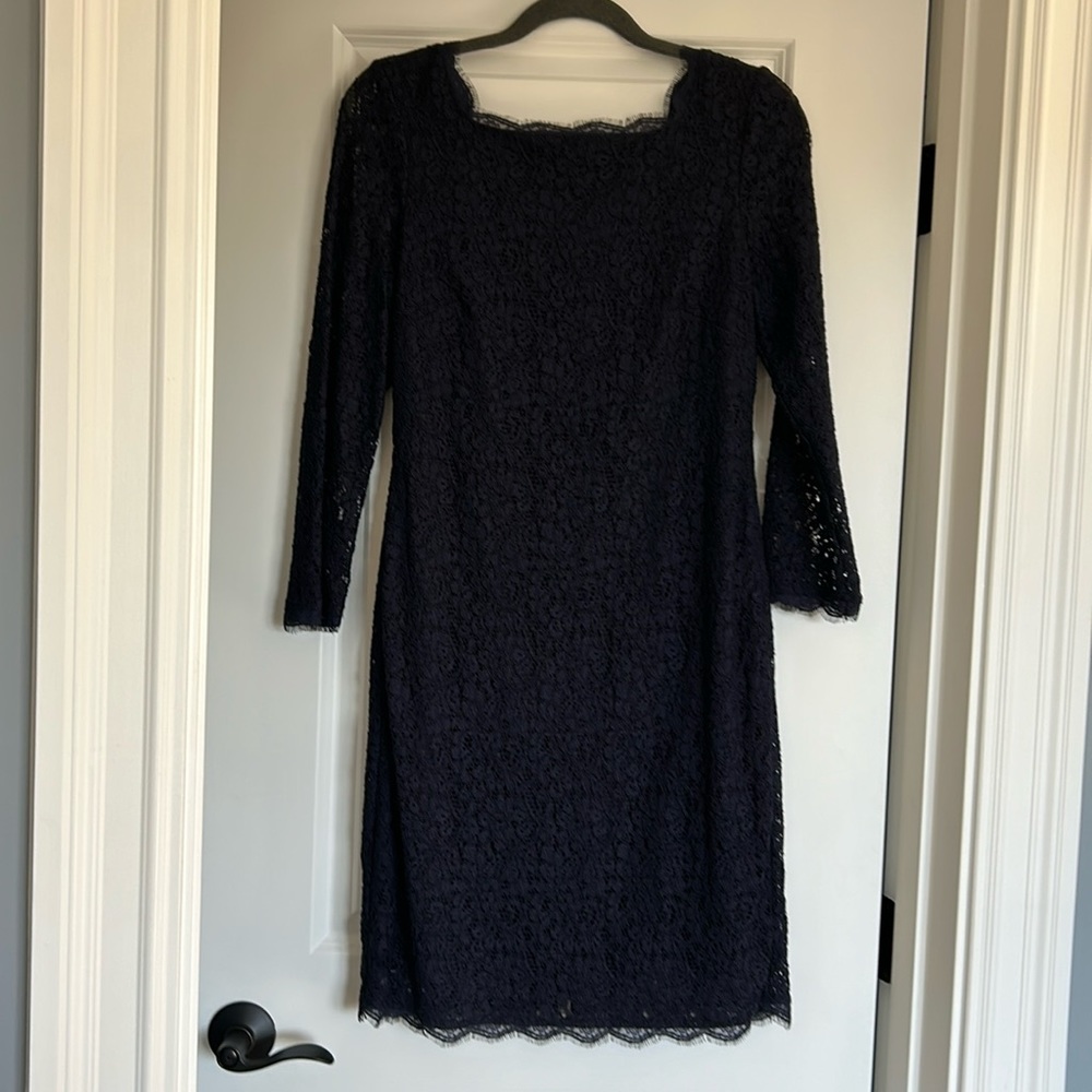 Navy lace dress